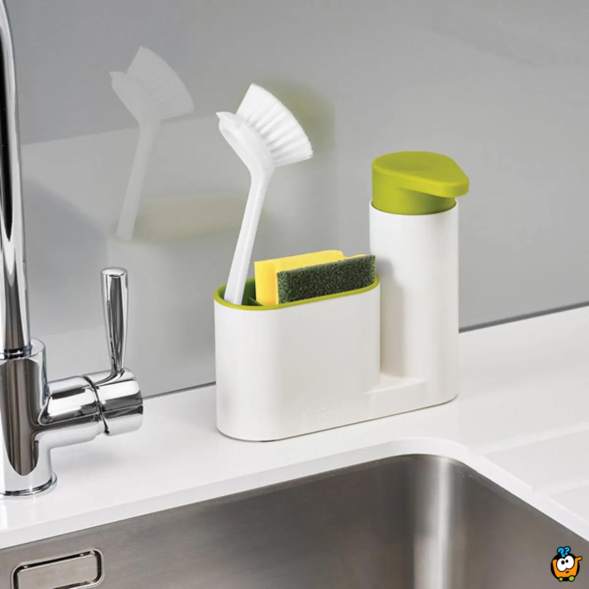 Sink Organizer 3u1 - Dispenzer za tečni sapun sa pregradama za uredan prostor